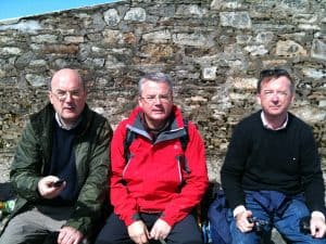 Getting to the top of Croagh Patrick was an experience! Dermot Davis, Paul Davis and Frank Davis