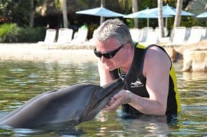 Getting up close with a dolphin is an amazing experience