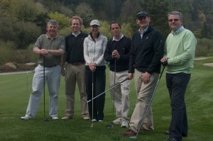 Client Golf Day: John Coffey, Phelim Pekaar, Deirdre Burke, Shane O'Reilly, Peter O'Neill, and Paul Davis